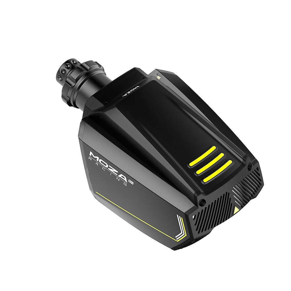 Moza r21 wheelbase from an angle