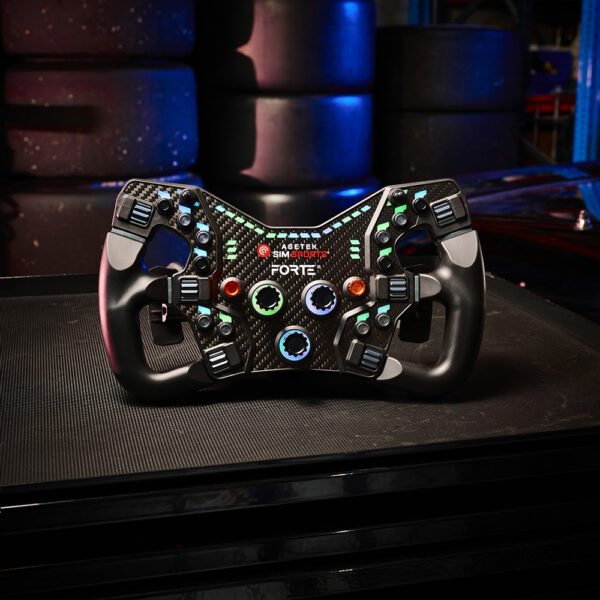 Asetek Forte® Formula Button Box (Black, Alu. Buttons)