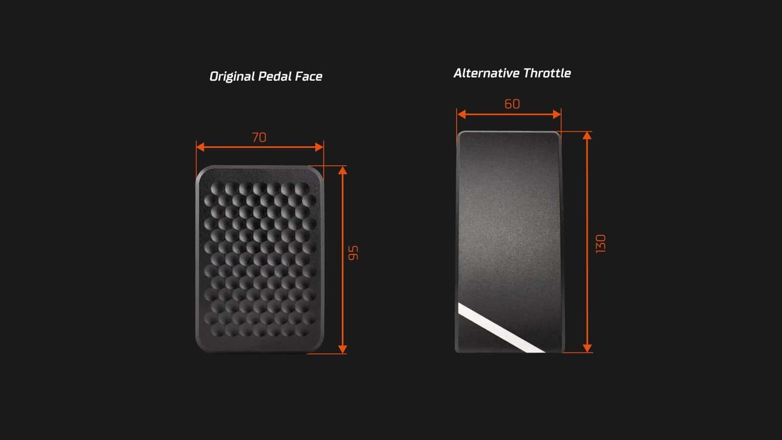 Simucube pedāļu priekšējā plāksne