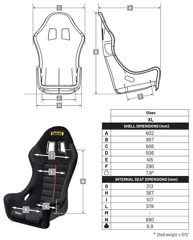 SABELT TITAN XL sēdeklis