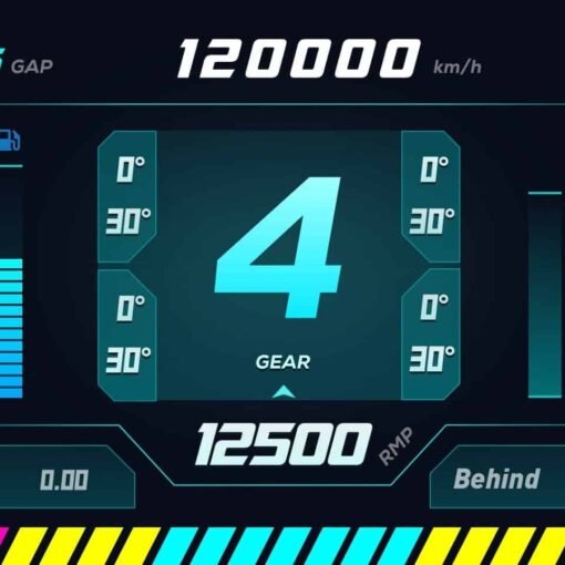 Moza RM HD Digital Dashboard screen