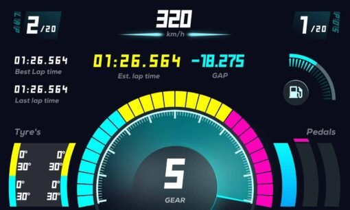 Moza RM HD Digital Dashboard screen