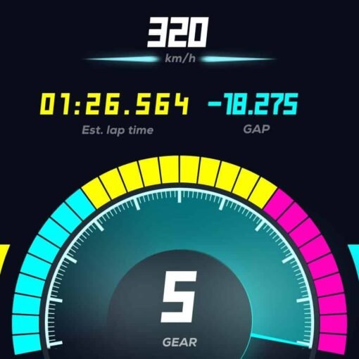 Moza RM HD Digital Dashboard screen