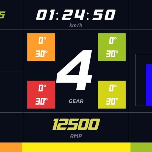 Moza RM HD Digital Dashboard screen